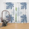 Tropical Papaya Leaves Curtain