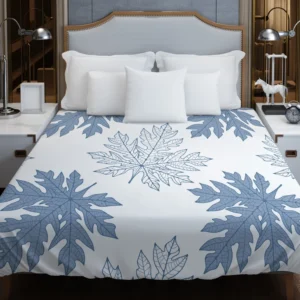 Tropical Papaya Leaves Duvet Cover