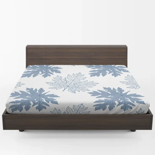 Tropical Papaya Leaves Fitted Sheet 1