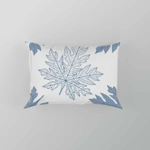 Tropical Papaya Leaves Pillow Case