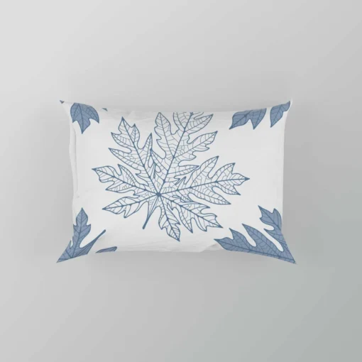 Tropical Papaya Leaves Pillow Case