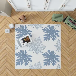 Tropical Papaya Leaves Rug