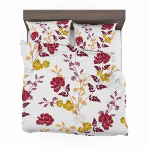 Tropical Red Hibiscus Floral Pattern Bedding Set 2