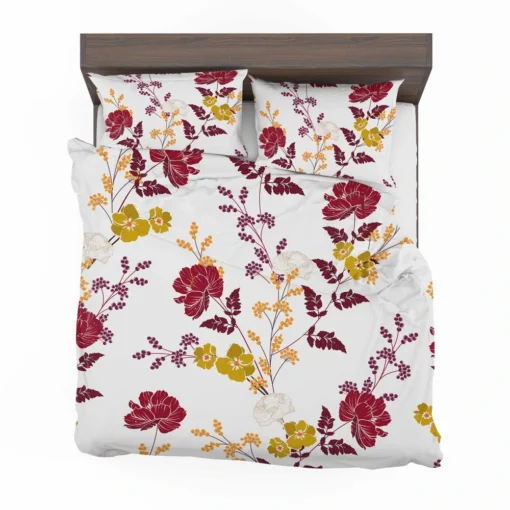 Tropical Red Hibiscus Floral Pattern Bedding Set 2