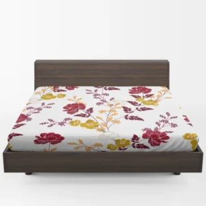 Tropical Red Hibiscus Floral Pattern Fitted Sheet 1