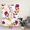 Tropical Red Hibiscus Floral Pattern Fleece Blanket