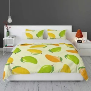 Tropical Yellow Green Mango Bedding Set 1