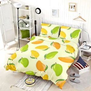 Tropical Yellow Green Mango Bedding Set