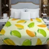 Tropical Yellow Green Mango Duvet Cover