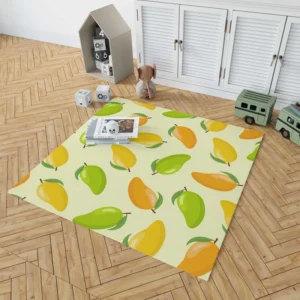 Tropical Yellow Green Mango Rug 1