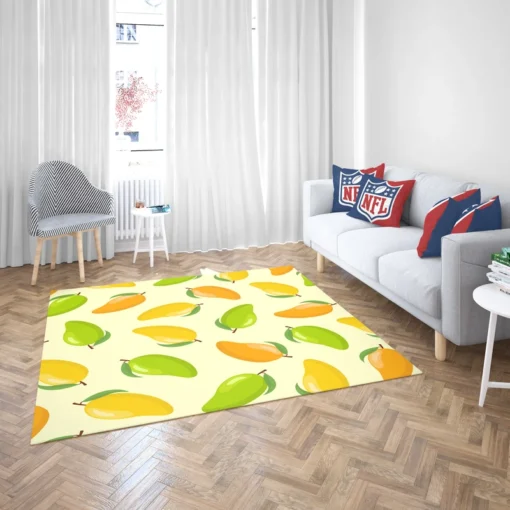 Tropical Yellow Green Mango Rug 2