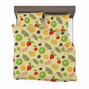 Tropical summer fruits pattern Bedding Set 1