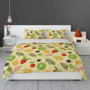 Tropical summer fruits pattern Bedding Set 2