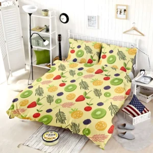 Tropical summer fruits pattern Bedding Set