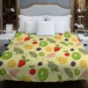 Tropical summer fruits pattern Duvet Cover