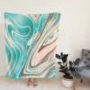 Tropicana Cabana Liquid Marble Fleece Blanket