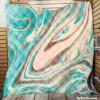 Tropicana Cabana Liquid Marble Quilt Blanket