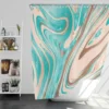 Tropicana Cabana Liquid Marble Shower Curtain