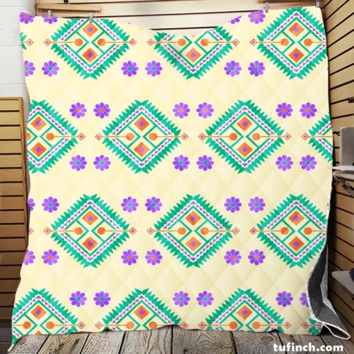 Turkey Ikat Pattern Quilt Blanket