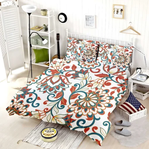 Turkish Floral Folk Pattern Bedding Set