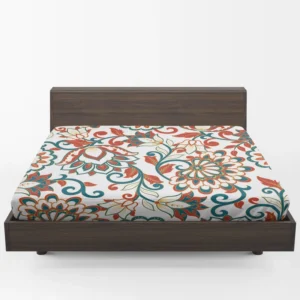 Turkish Floral Folk Pattern Fitted Sheet 1