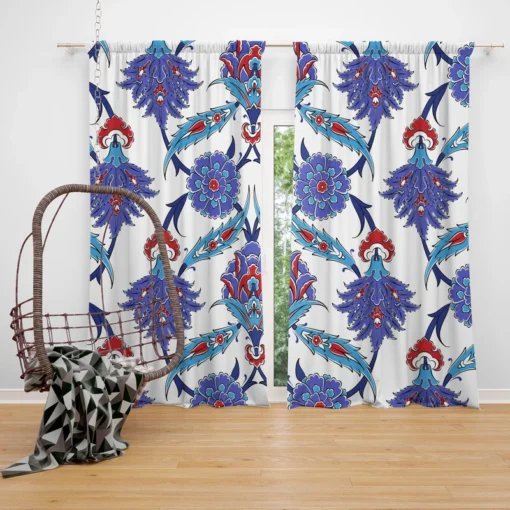 Turkish Floral Ikat Curtain