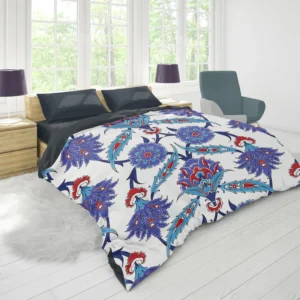 Turkish Floral Ikat Duvet Cover 1