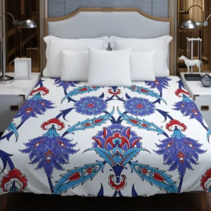 Turkish Floral Ikat Duvet Cover