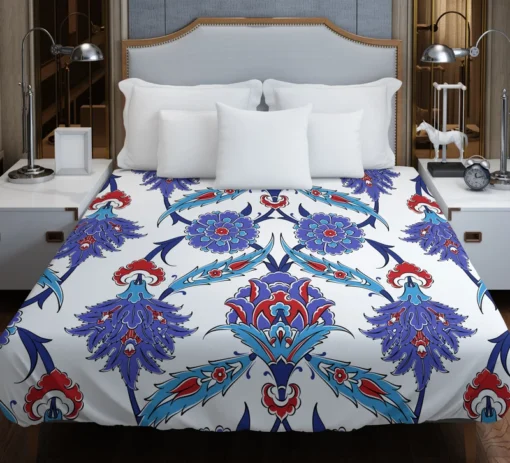 Turkish Floral Ikat Duvet Cover