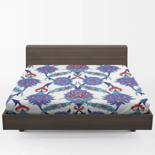 Turkish Floral Ikat Fitted Sheet 1