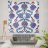 Turkish Floral Ikat Wall Tapestry