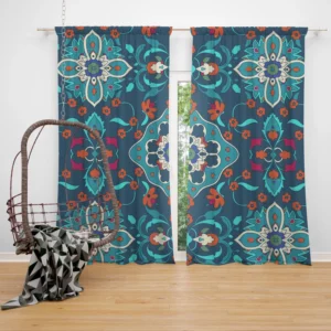 Turkish Folk Art Pattern Curtain