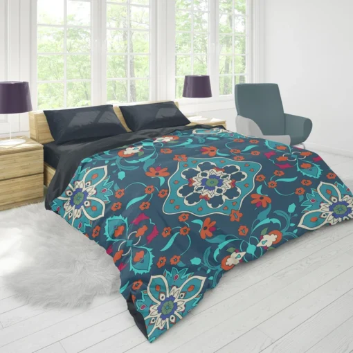 Turkish Folk Art Pattern Duvet Cover 1