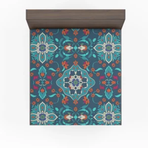 Turkish Folk Art Pattern Fitted Sheet