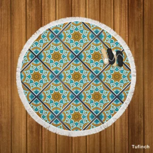 Turkish Islamic Design Round Beach Towel