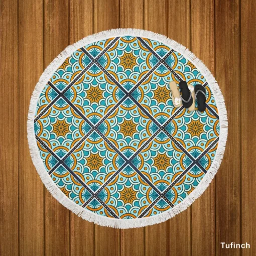 Turkish Islamic Design Round Beach Towel