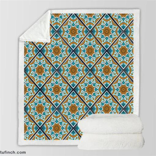 Turkish Islamic Design Sherpa Fleece Blanket