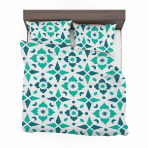 Turquoise Arabesque Mosaic Bedding Set 2