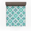 Turquoise Arabesque Mosaic Fitted Sheet