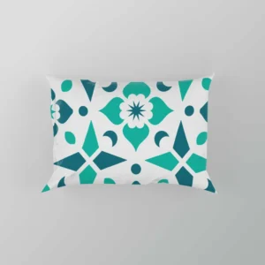 Turquoise Arabesque Mosaic Pillow Case