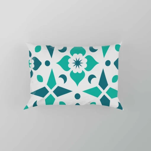 Turquoise Arabesque Mosaic Pillow Case