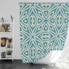 Turquoise Ethnic Hand Painted Pattern Shower Curtain