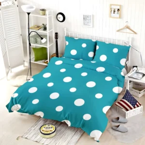 Turquoise Polka Dot Bedding Set