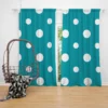 Turquoise Polka Dot Curtain