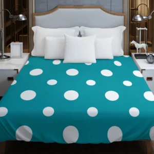 Turquoise Polka Dot Duvet Cover