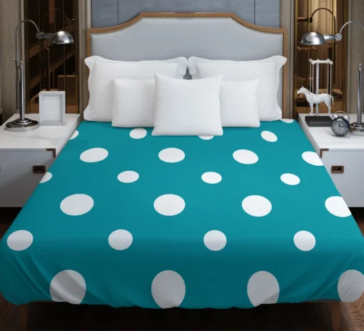 Turquoise Polka Dot Duvet Cover