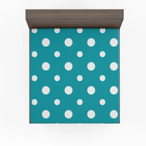 Turquoise Polka Dot Fitted Sheet