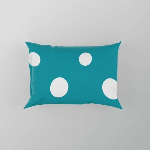 Turquoise Polka Dot Pillow Case