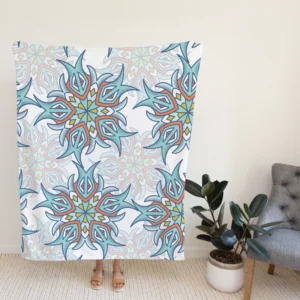 Twirls Continuous Pattern Fleece Blanket