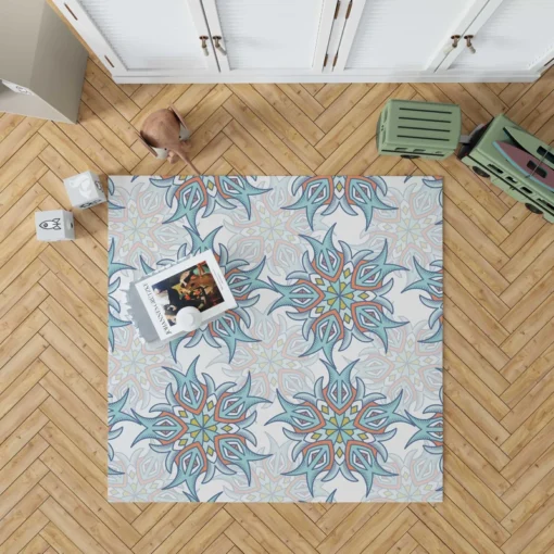 Twirls Continuous Pattern Rug